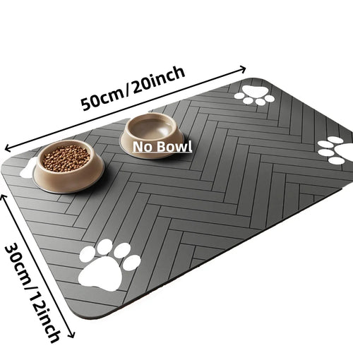 Absorbent Waterproof Pet Feeding Mat – Non-Slip Food & Water Bowl Mat for Dogs & Cats