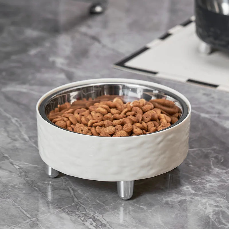Elevated Stainless Steel Dog Bowl – Modern Raised Pet Food & Water Bowl