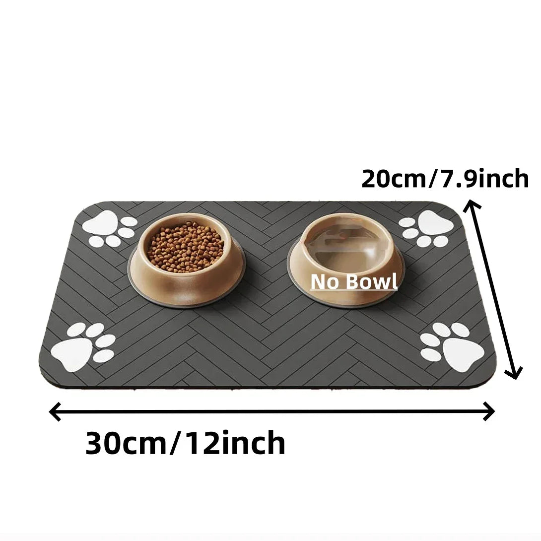 Absorbent Waterproof Pet Feeding Mat – Non-Slip Food & Water Bowl Mat for Dogs & Cats