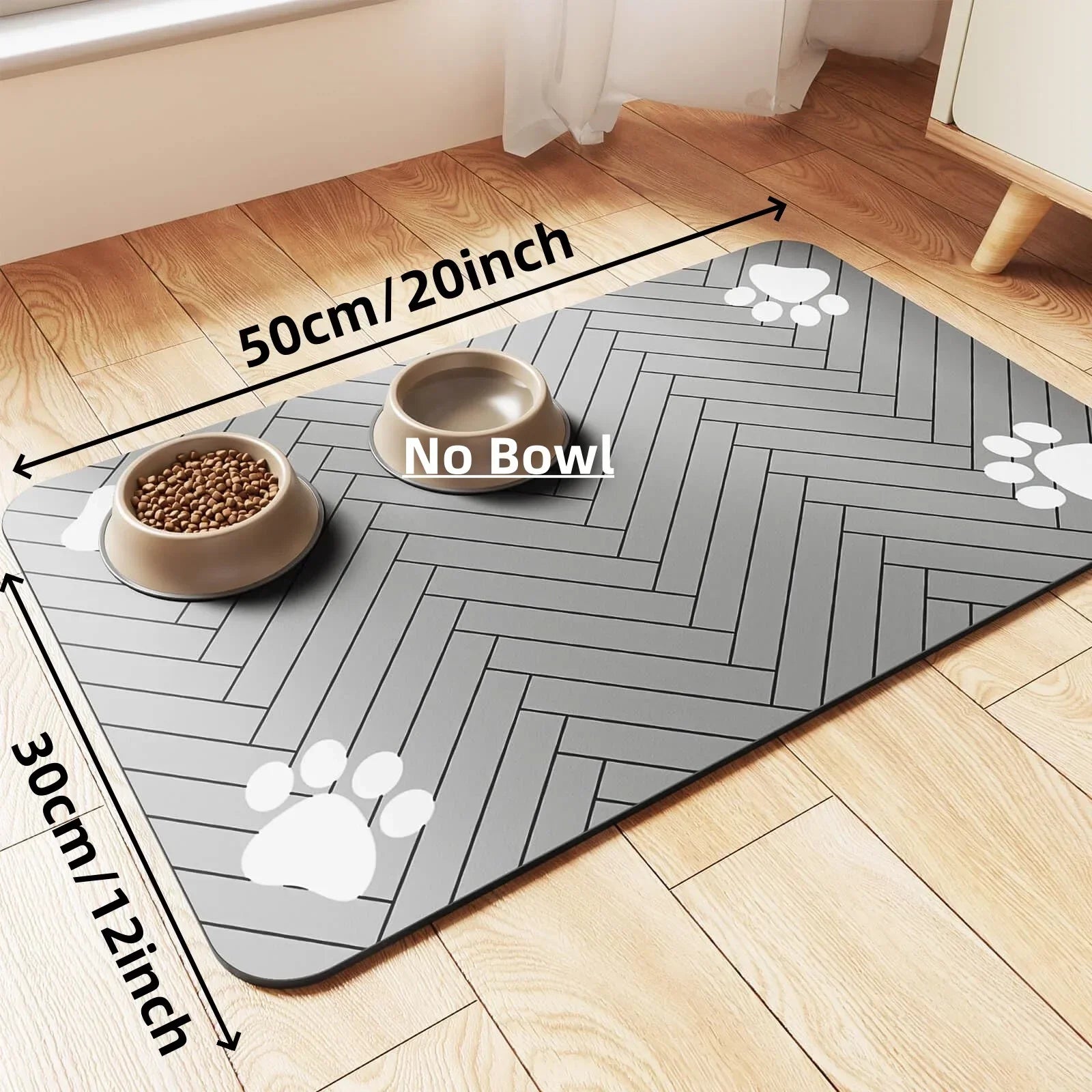 Absorbent Waterproof Pet Feeding Mat – Non-Slip Food & Water Bowl Mat for Dogs & Cats
