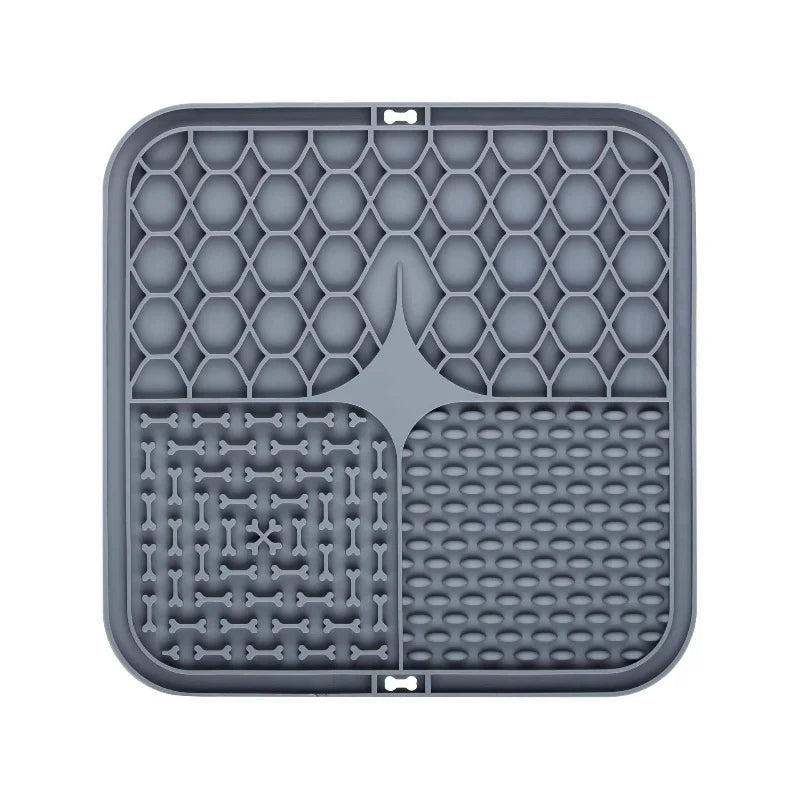 Silicone Lick Mat for Dogs & Cats – Slow Feeding Suction Cup Mat for Bathing & Anxiety Relief