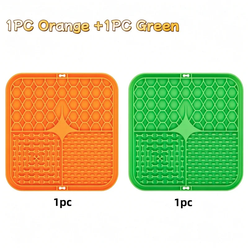 Silicone Lick Mat for Dogs & Cats – Slow Feeding Suction Cup Mat for Bathing & Anxiety Relief
