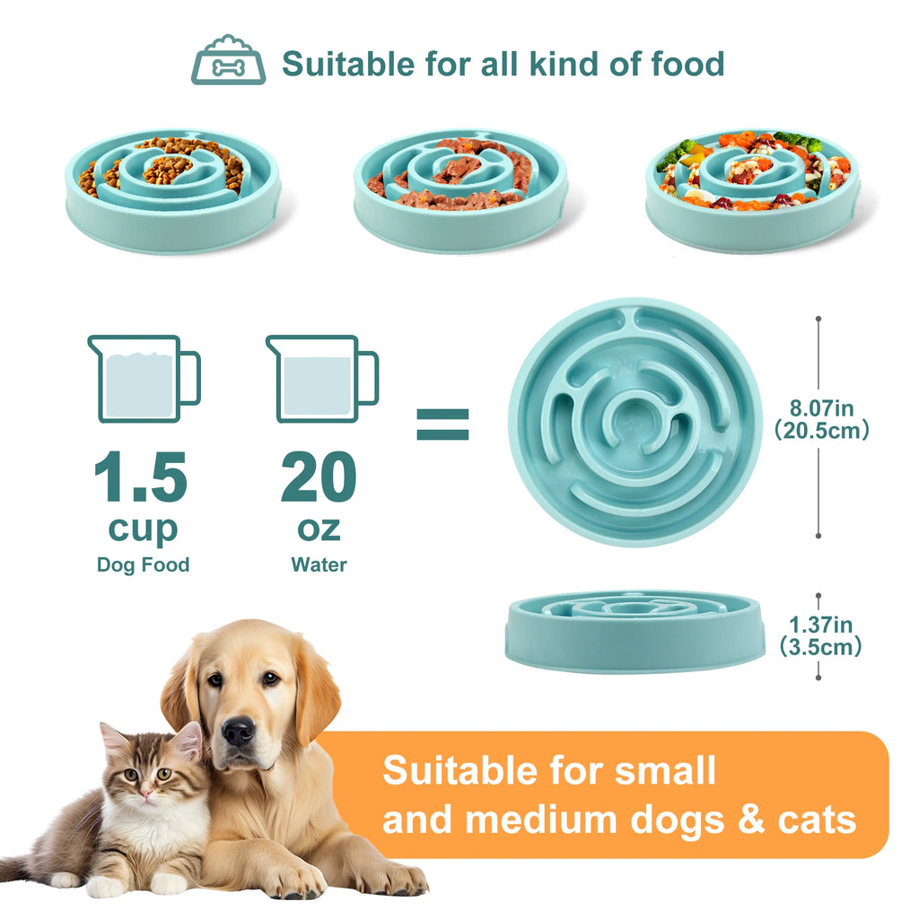 Slow Feeder Pet Bowl – Anti-Choking Non-Slip Dog Feeding Dish