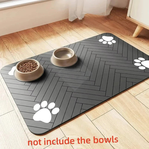 Absorbent Waterproof Pet Feeding Mat – Non-Slip Food & Water Bowl Mat for Dogs & Cats