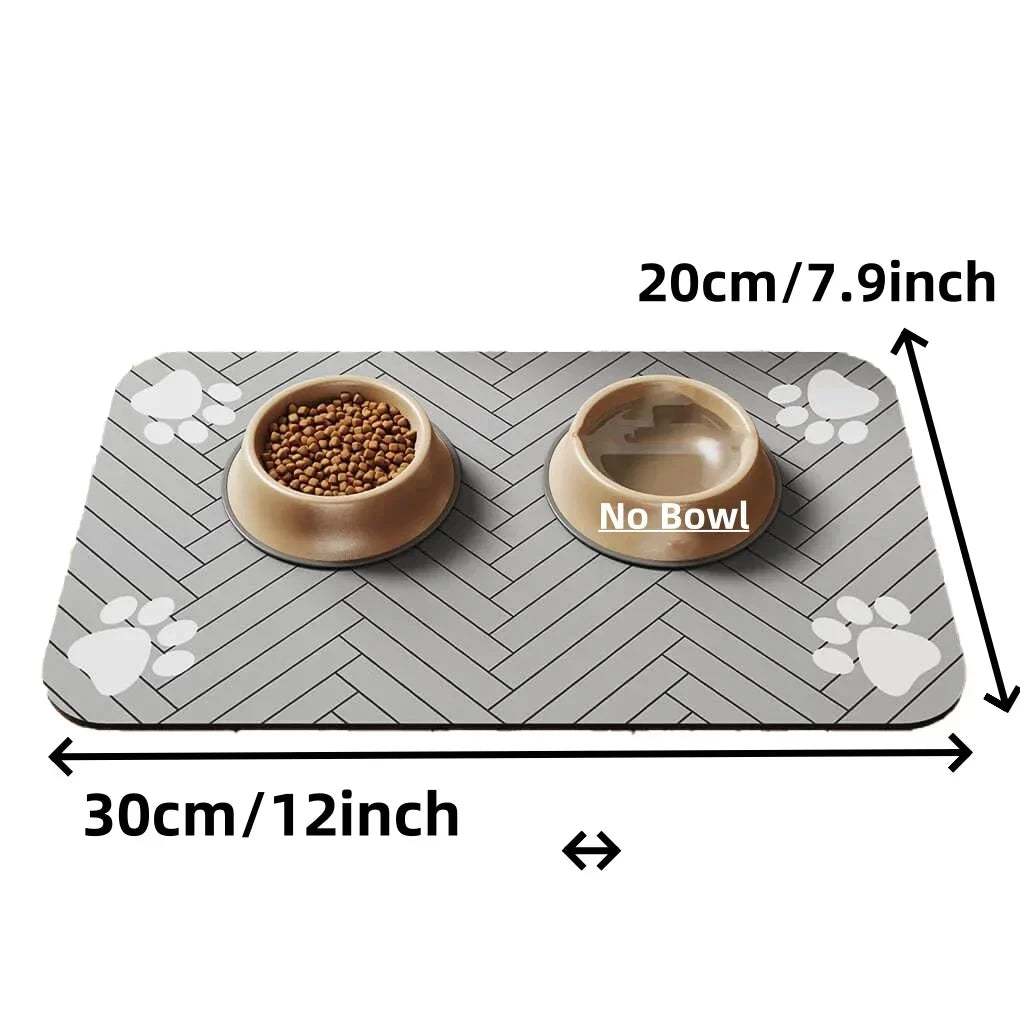 Absorbent Waterproof Pet Feeding Mat – Non-Slip Food & Water Bowl Mat for Dogs & Cats