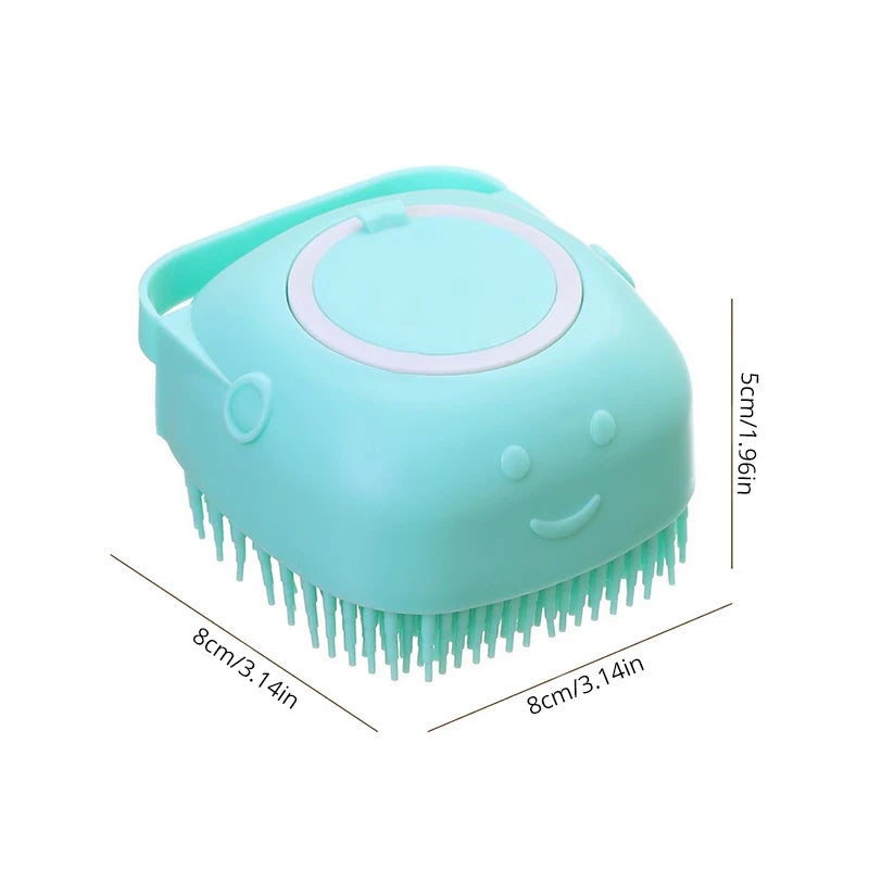 Silicone Pet Bath & Massage Brush for Dogs & Cats