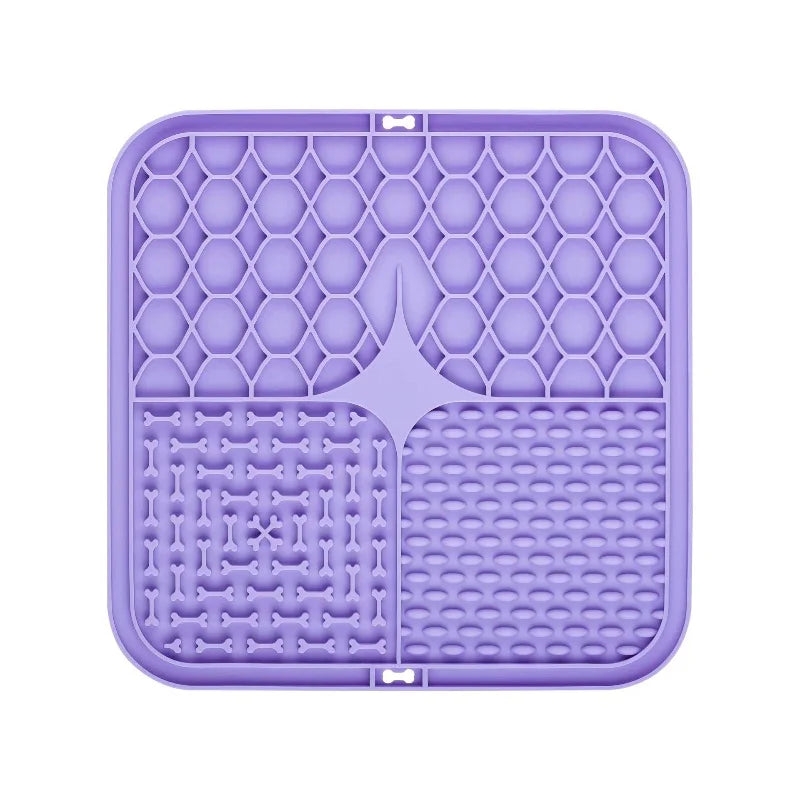Silicone Lick Mat for Dogs & Cats – Slow Feeding Suction Cup Mat for Bathing & Anxiety Relief