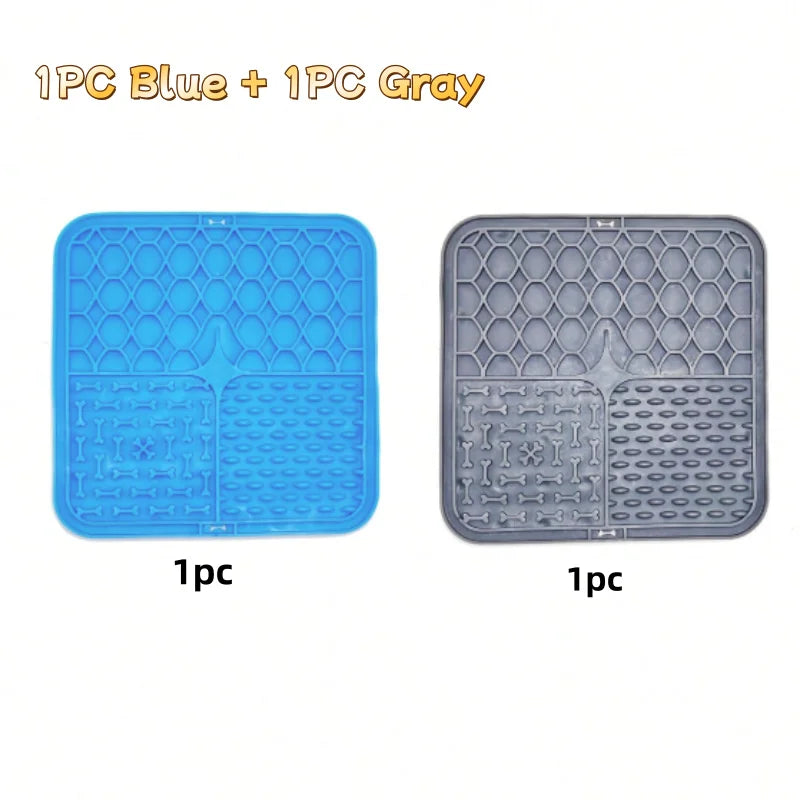 Silicone Lick Mat for Dogs & Cats – Slow Feeding Suction Cup Mat for Bathing & Anxiety Relief