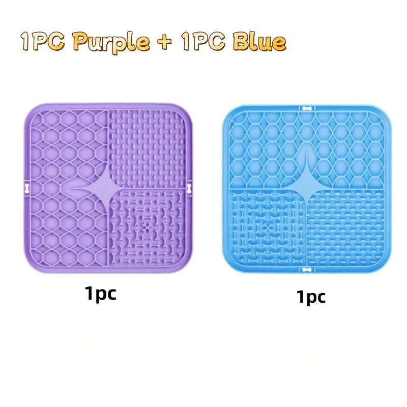 Silicone Lick Mat for Dogs & Cats – Slow Feeding Suction Cup Mat for Bathing & Anxiety Relief