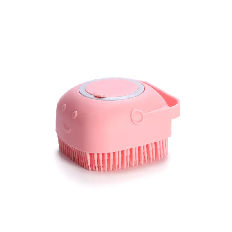 Silicone Pet Bath & Massage Brush for Dogs & Cats